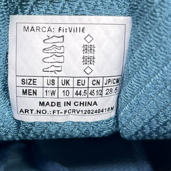 FitVille FlowCore V1 Running Walking Shoes Blue White Men’s Size 11 W - Picture 7 of 7